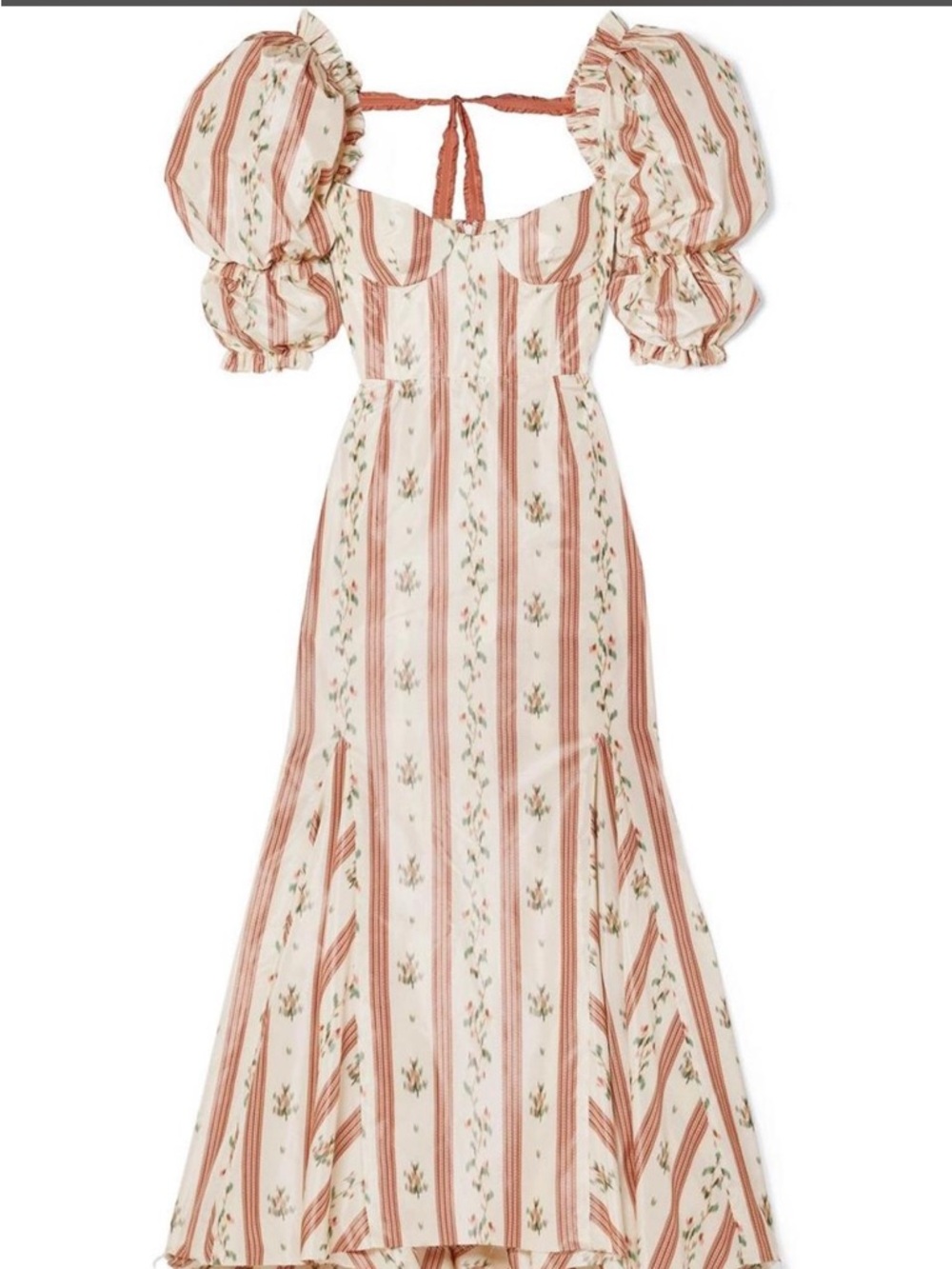 NWT Brock Collection Ruffled Floral-Print Taffeta Dress Size 14